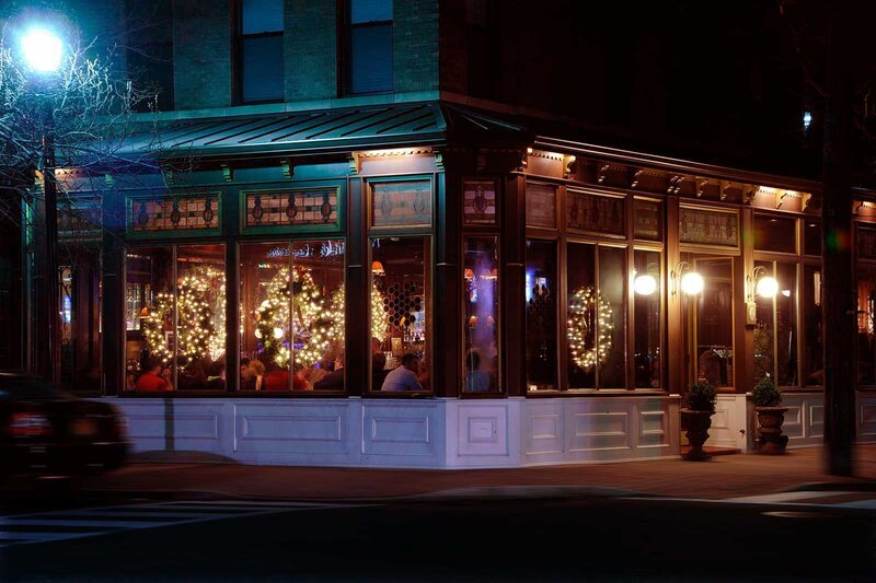 Outside of restaurant at night